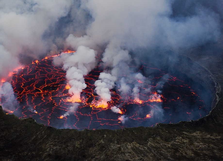Malerischer Vulkan Nyiragongo