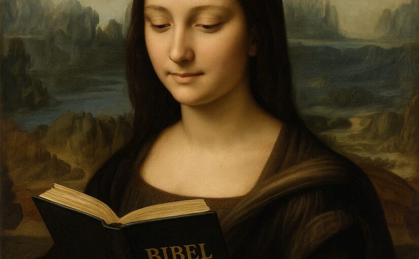 Mona Lisa würde in Mal-Pause in der Bibel lesen (Bild: africup.net).